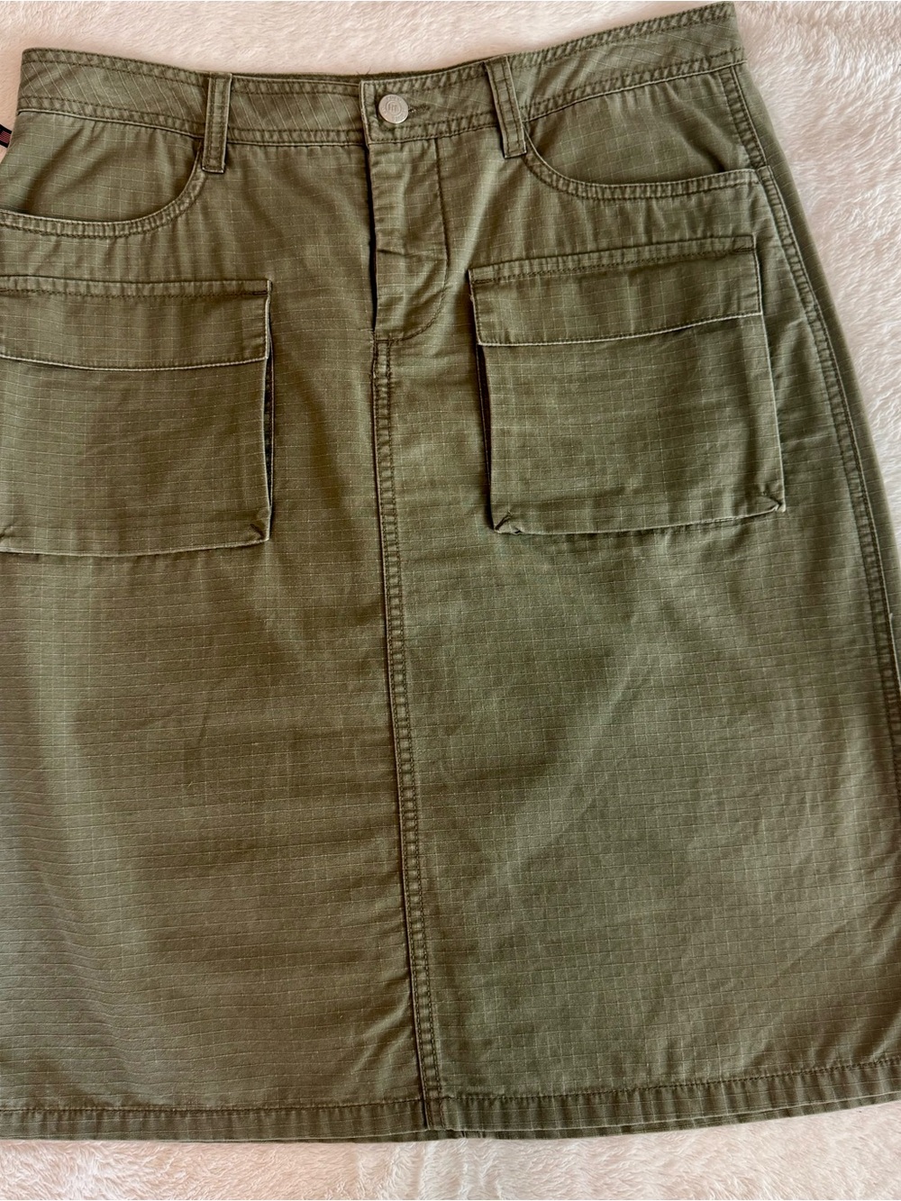 Polo by Ralph Lauren Olive Green Cotton Midi Skirt